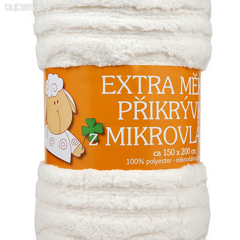 Couverture en peau de mouton - 150x200 crème