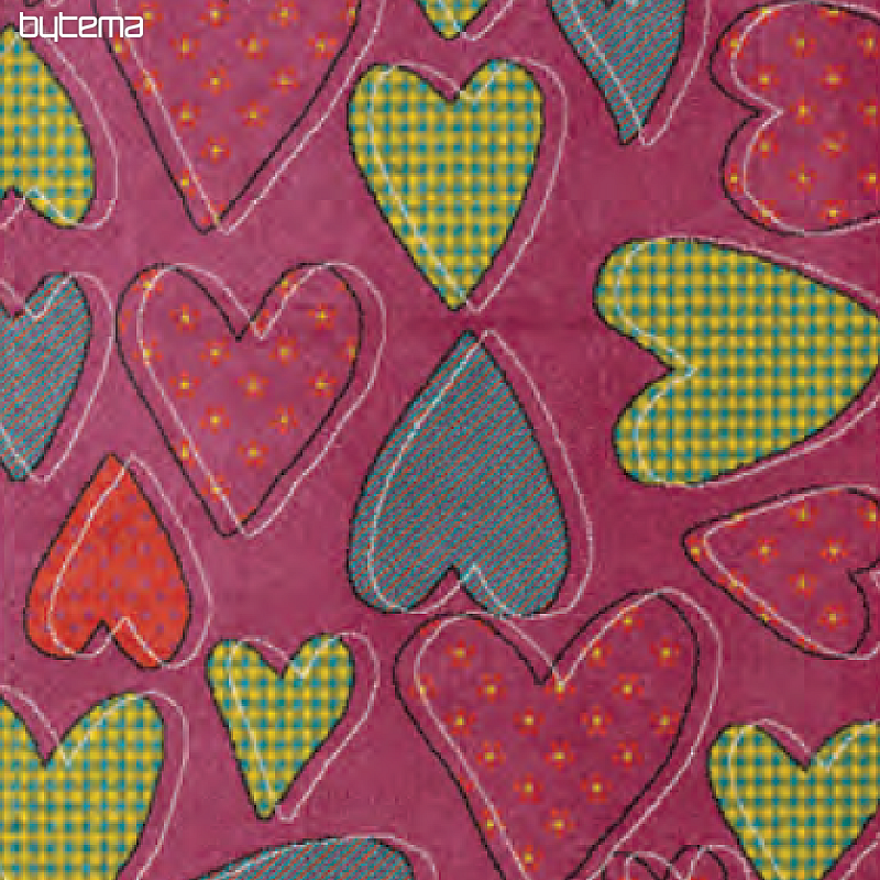 Tapis pièce enfant PLAY coeur