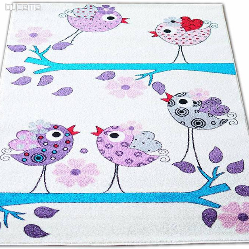 Tapis enfant BELLA BIRDS crème
