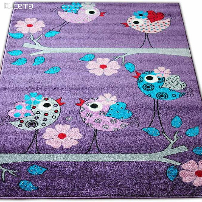 Tapis enfant BELLA BIRDS lilas