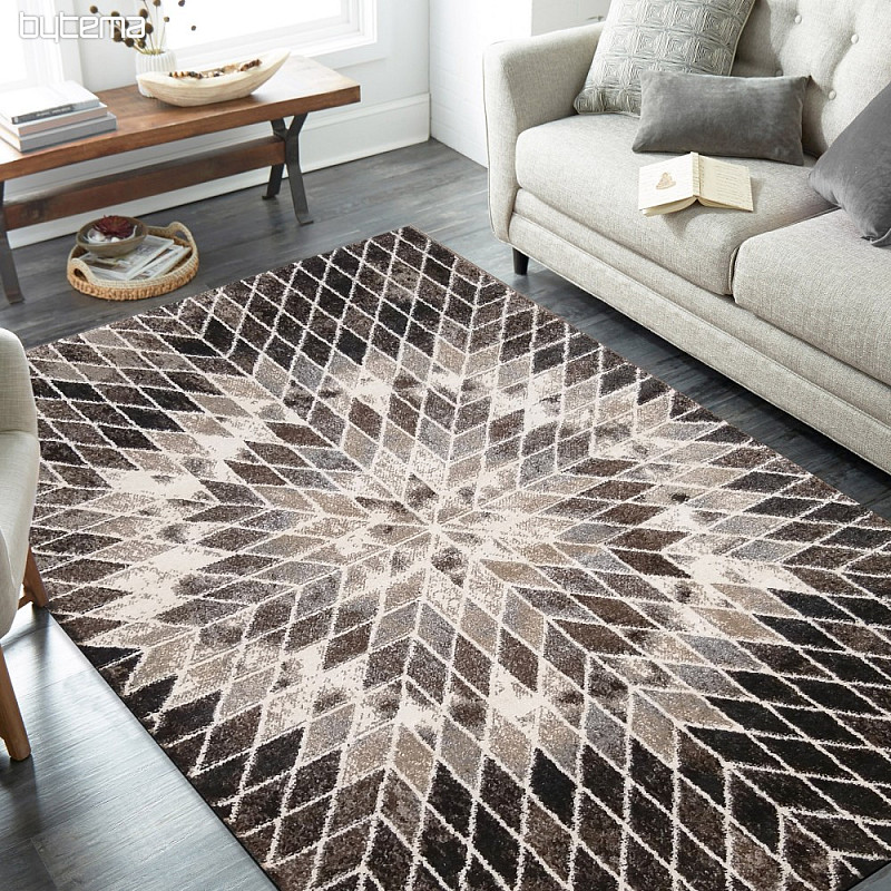 Pièce tapis PANAMERO 10 triangles marron