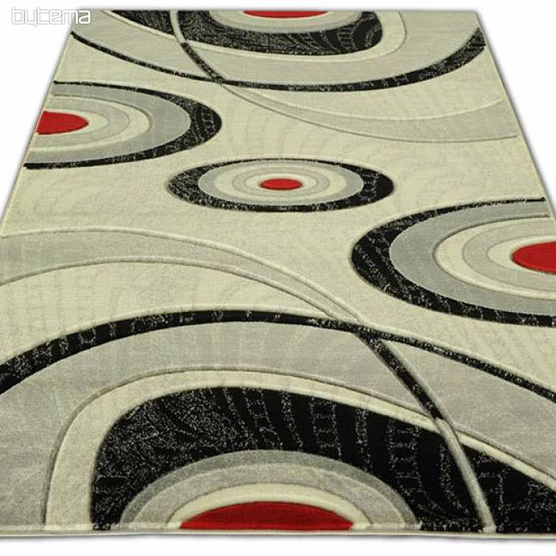 Pièce tapis FENIX 11 noir/rouge