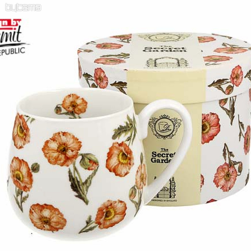 Mug en porcelaine potelé coquelicots sauvages