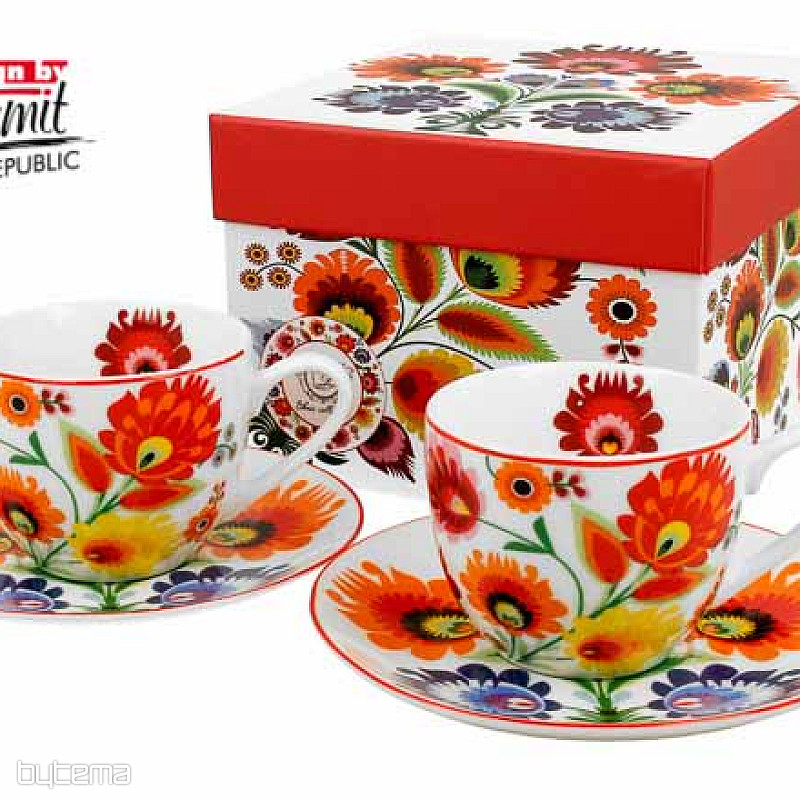 Ensemble de 2 tasses à expresso en porcelaine Lowic