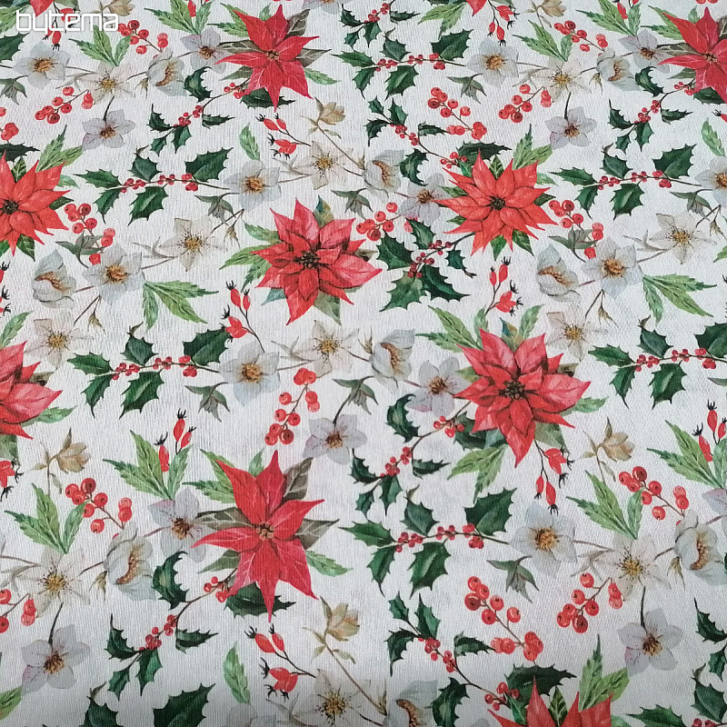 Tissu déco COLMAR poinsettia 401