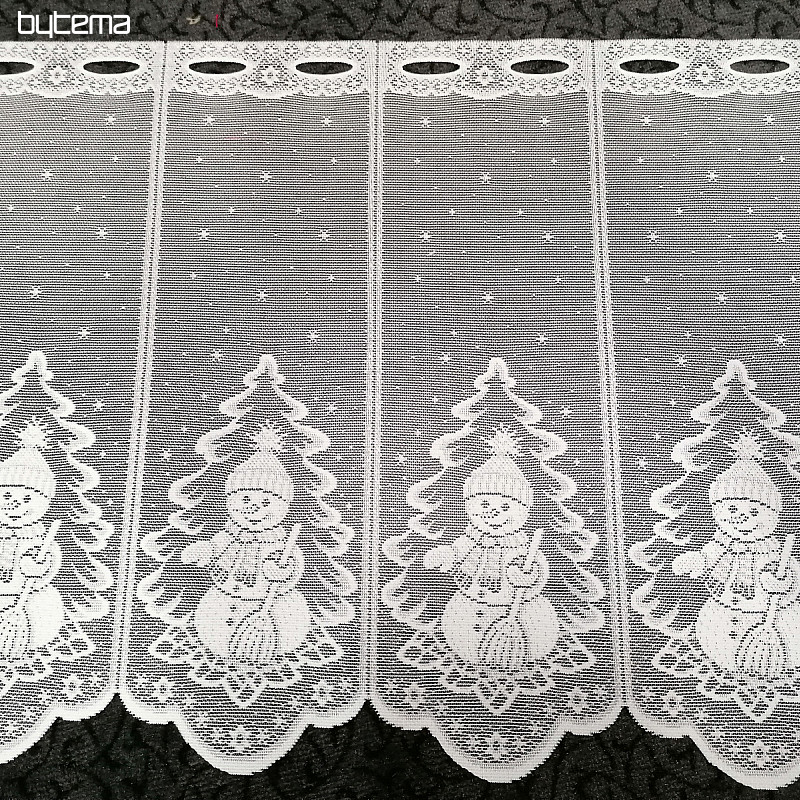 Rideau jacquard NOËL pour le vitrail SNOWMAN