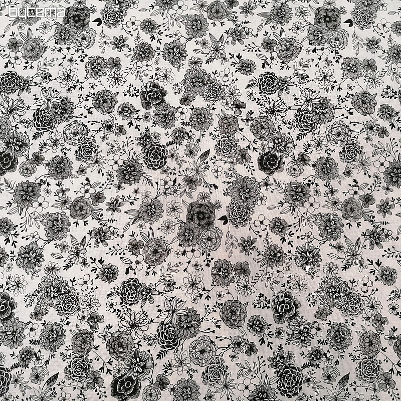 Tissu coton FLEURS FLORAL 1