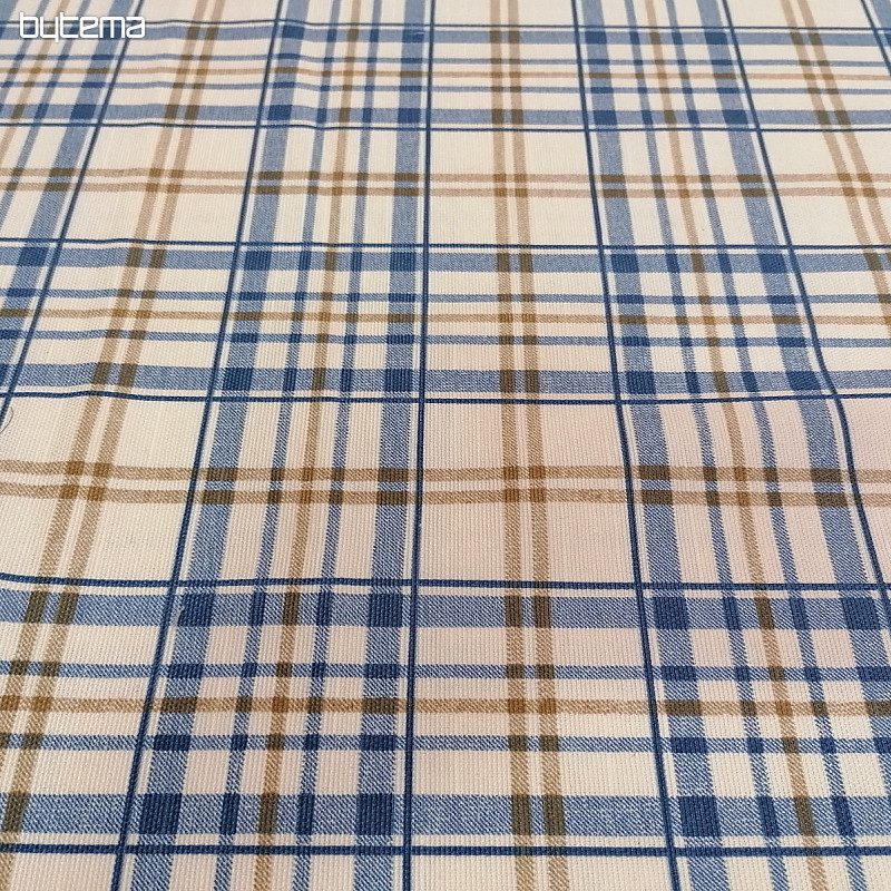 tissu décoratif LAURA - carreaux bleus