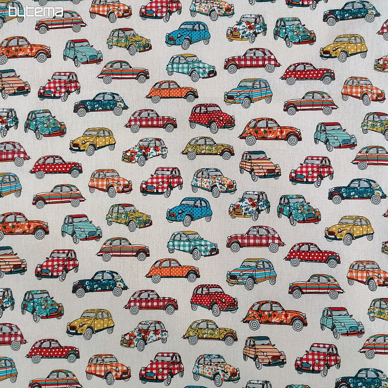 Tissu en coton AUTO coloré