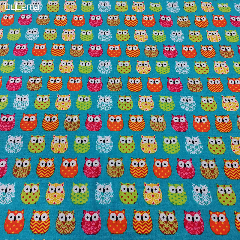 Tissu décoratif MINI CHOUETTES 6
