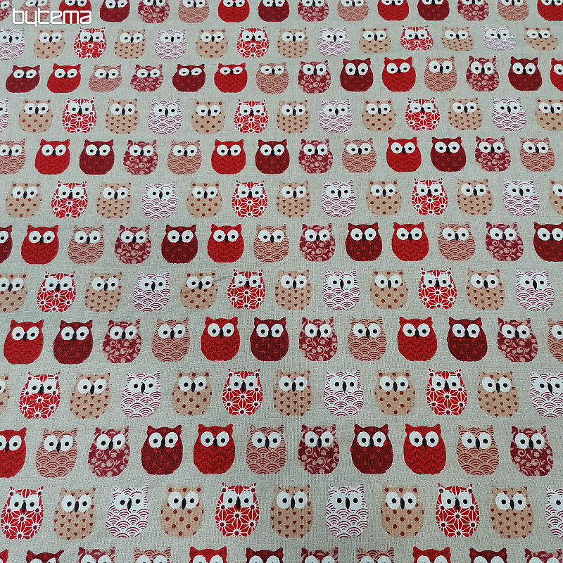 Tissu décoratif MINI CHOUETTES 4