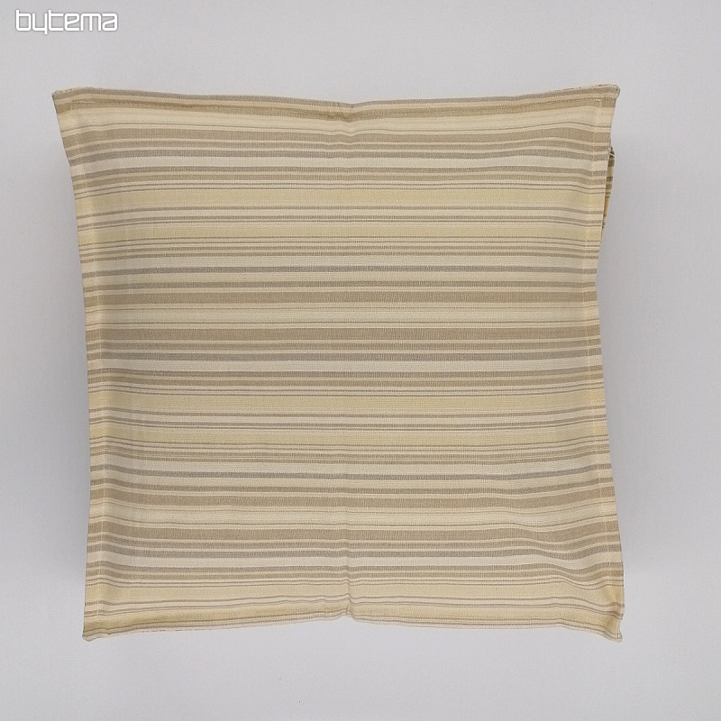 Housse de coussin rayé beige