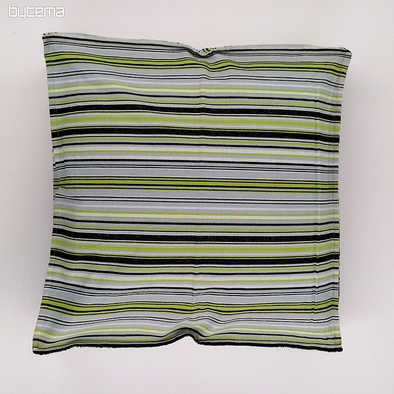 Housse de coussin rayure-vert