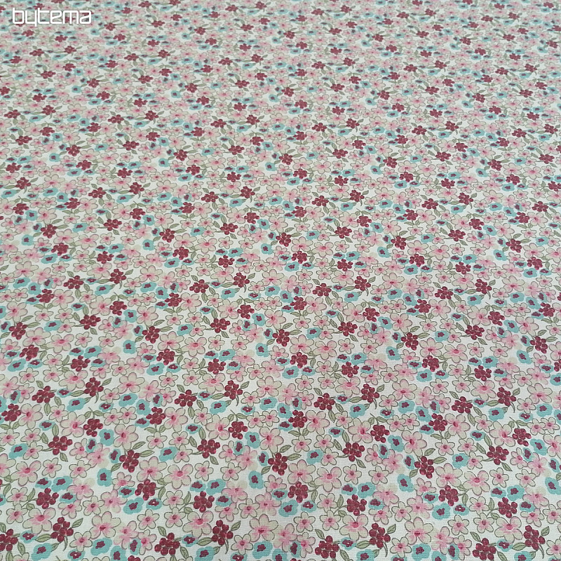 Tissu coton LILAS rose