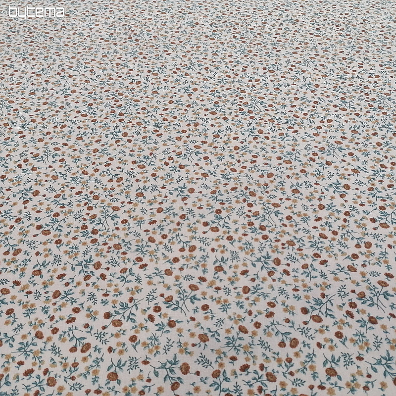 Tissu coton ELEONI turquoise