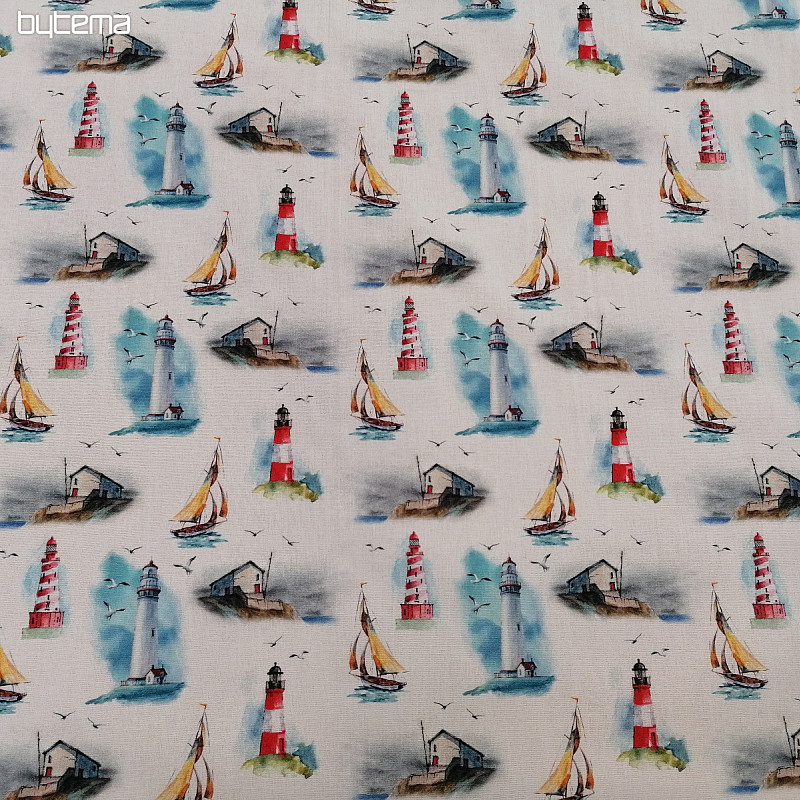 Tissu coton MER