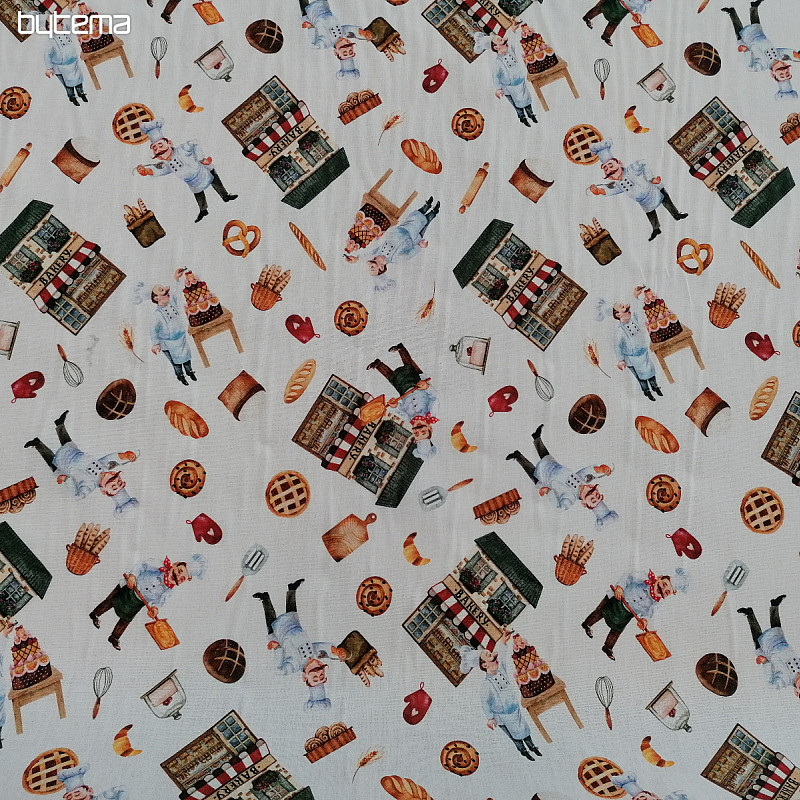 Tissu coton BOULANGERIE