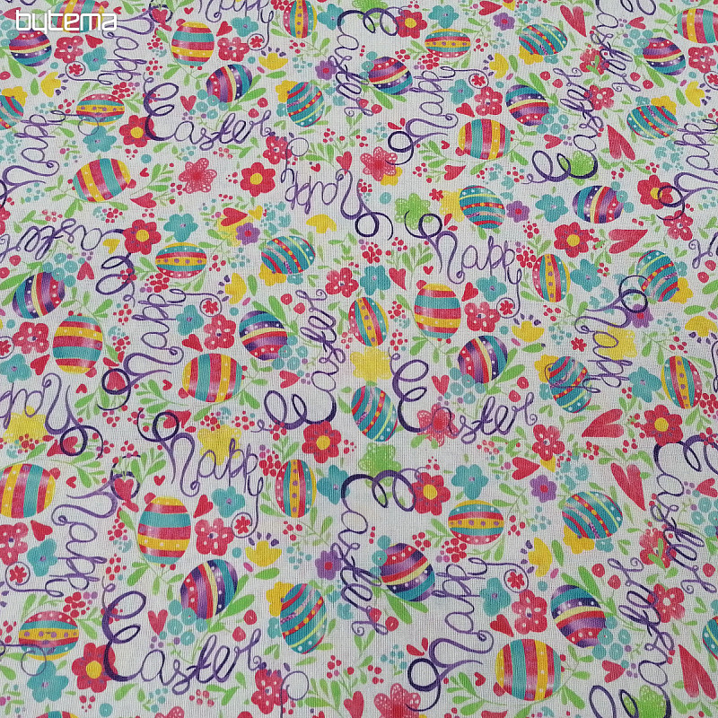 Tissu décoratif JOYEUSES PÂQUES