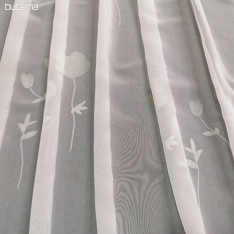 Rideau voilage FLEURS beige