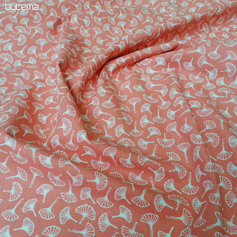 Tissu coton GINKO petit vieux rose