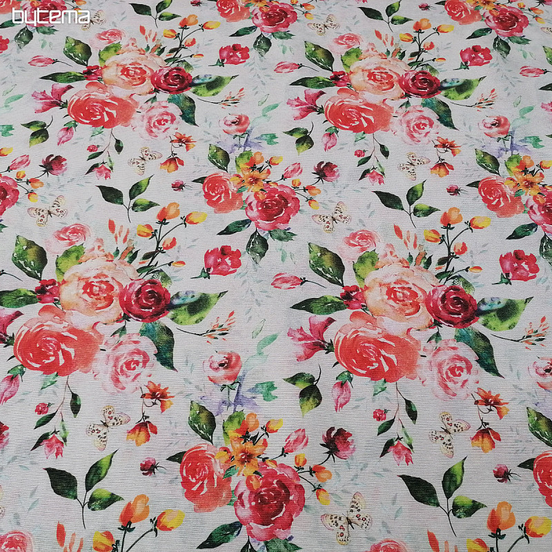 Tissu décoratif FLEURS ZAIDA