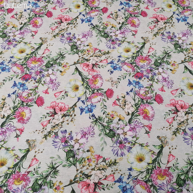 Tissu décoratif FLEURS D&#39;ÉTÉ