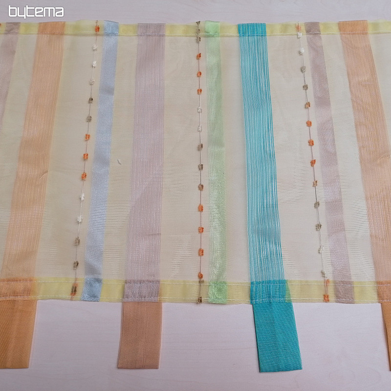 Rideau vitrail - voile avec broderie 20372/762