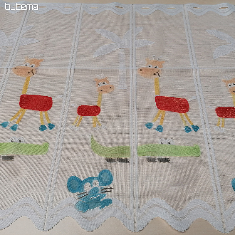 Rideau enfant sur vitrail - jacquard ANIMAUX