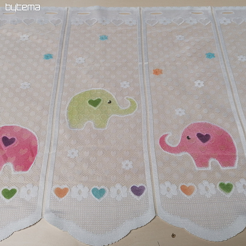 Rideau enfant sur vitrail - jacquard SLONICI