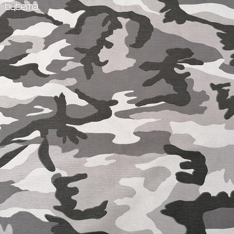 Tissu déco CAMOUFLAGE gris