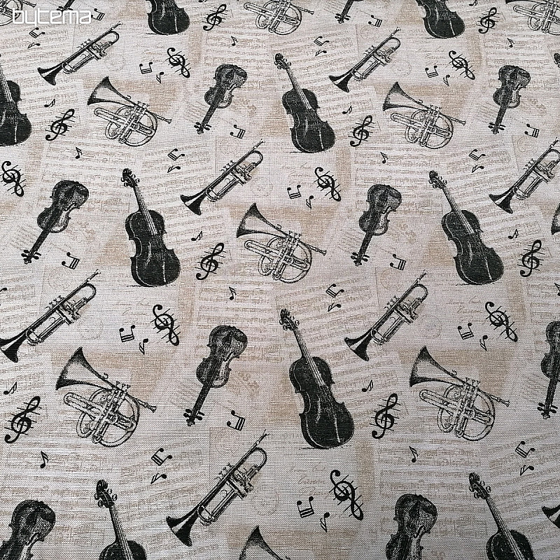Tissu décoratif INSTRUMENTS DE MUSIQUE