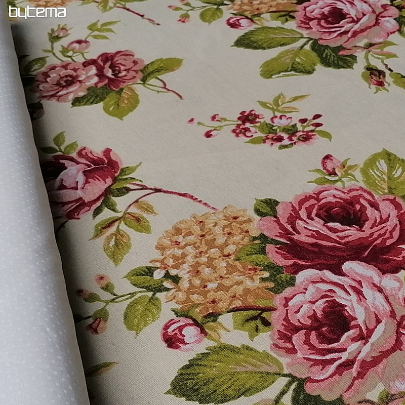 Tissu décoratif CORNWALL ROSE