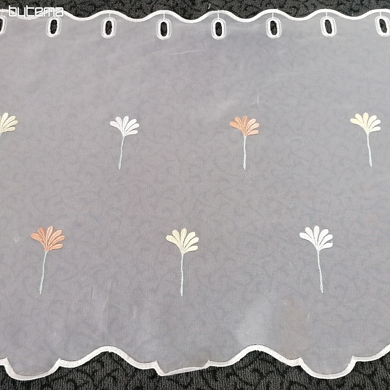 Rideau vitrail - Voile FLEURI