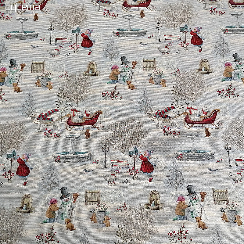 Tissu à tapisserie ENFANTS EN HIVER