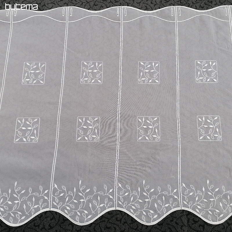 Rideau vitrail - voile avec broderie V550