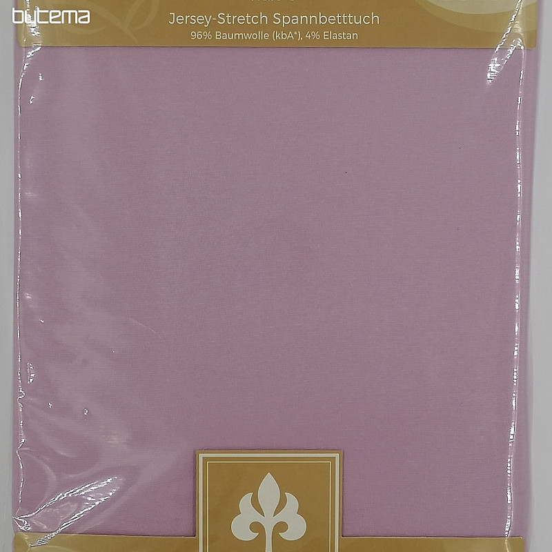 Drap jersey BAMBOU - COTON BIO lilas