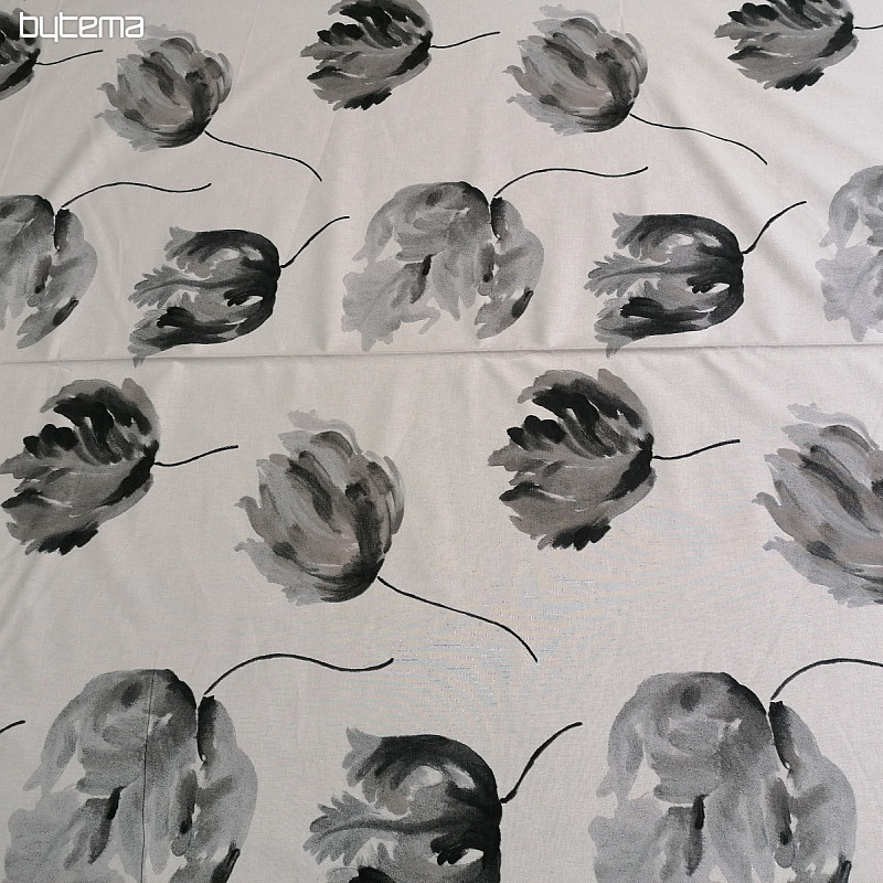 Tissu déco IZALINE gris