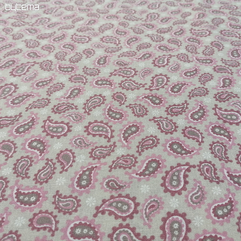 Tissu coton Larmes roses