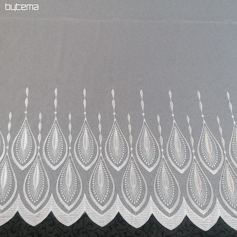Rideau brodé de luxe 66713/175 blanc