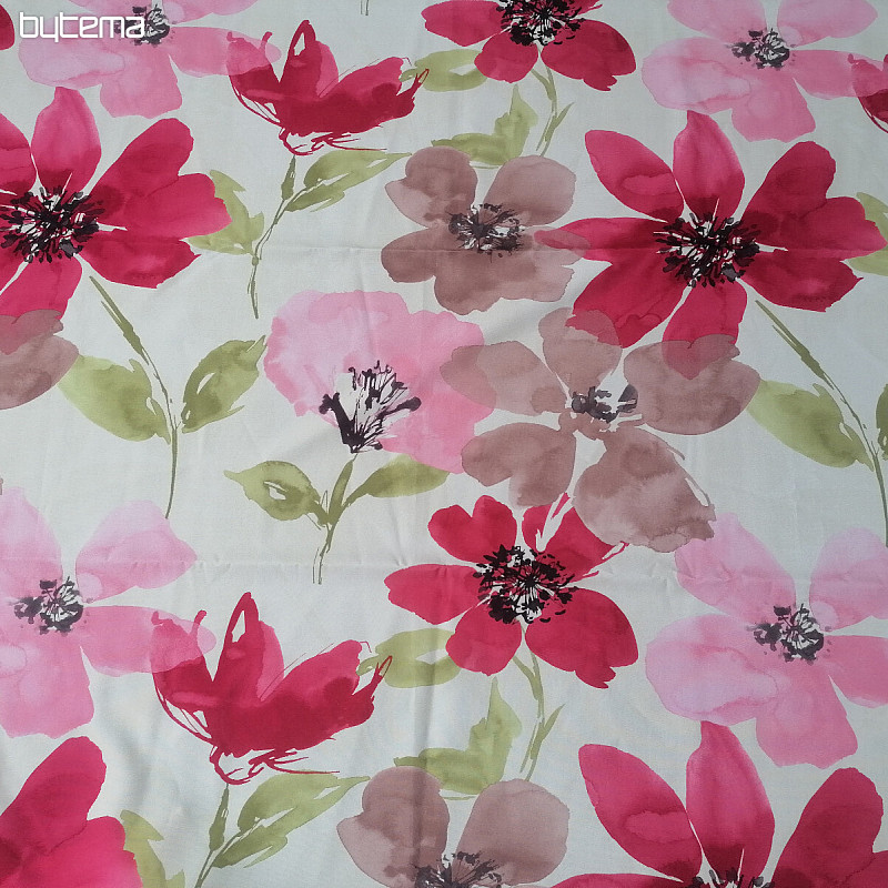 Rideau décoratif Fleurs roses grandes 150x240 cm