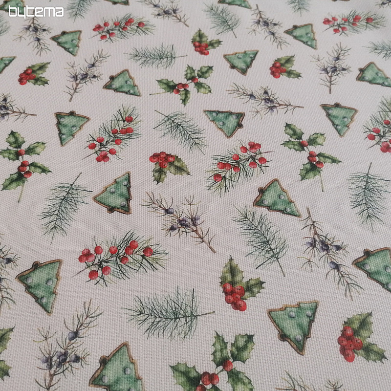 Tissu de décoration de Noël GALLETAS arbres II