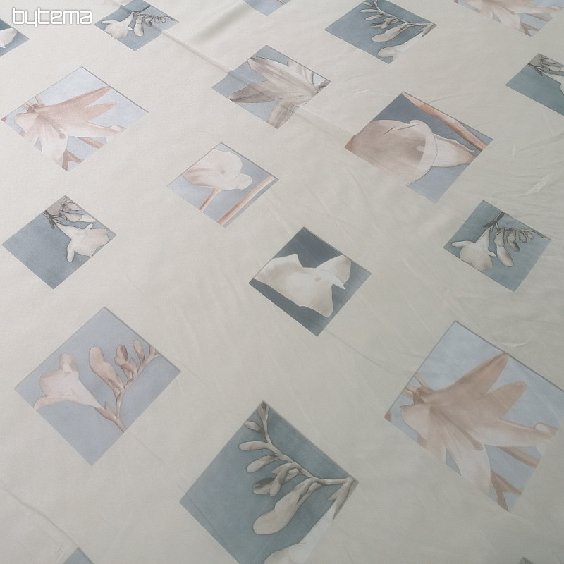 Tissu déco Beige à fleurs