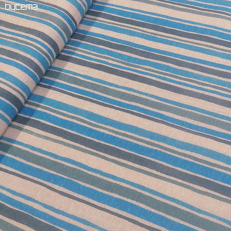 Tissu déco Rayure bleue 2