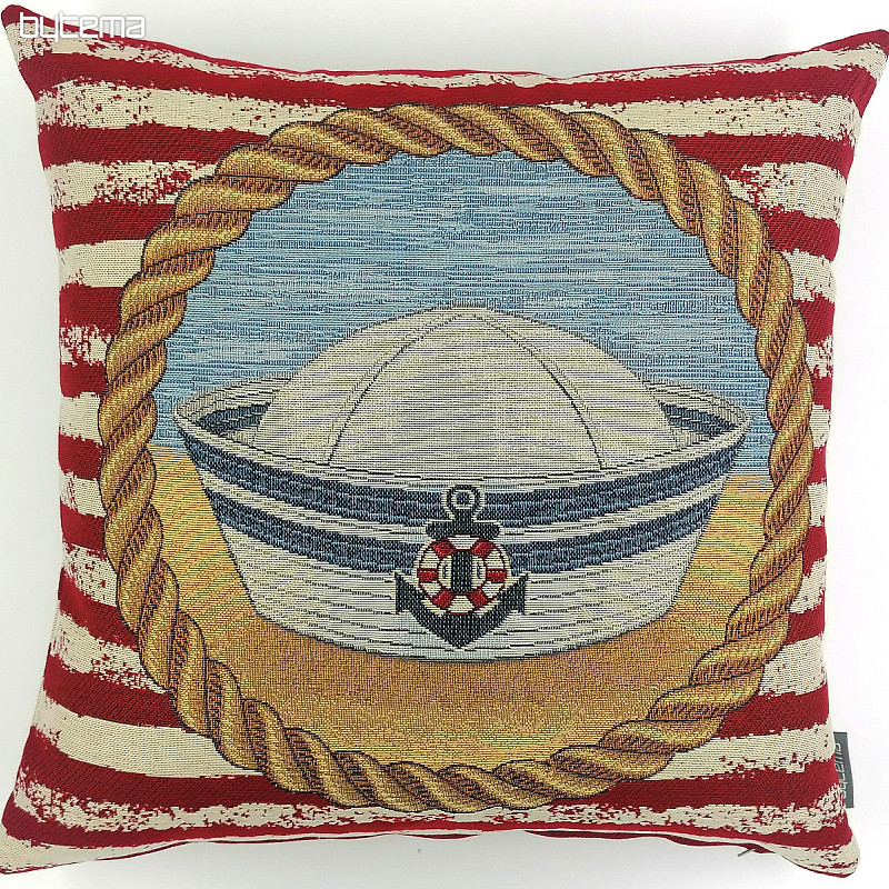 Housse de coussin tapisserie Casquette Nautique