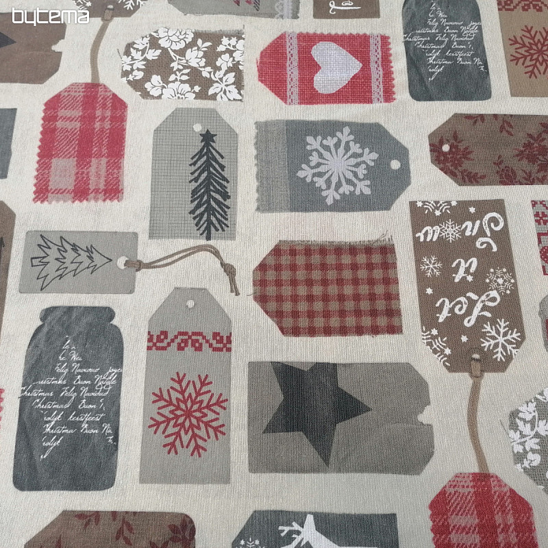 Étiquettes en tissu décoratif de Noël