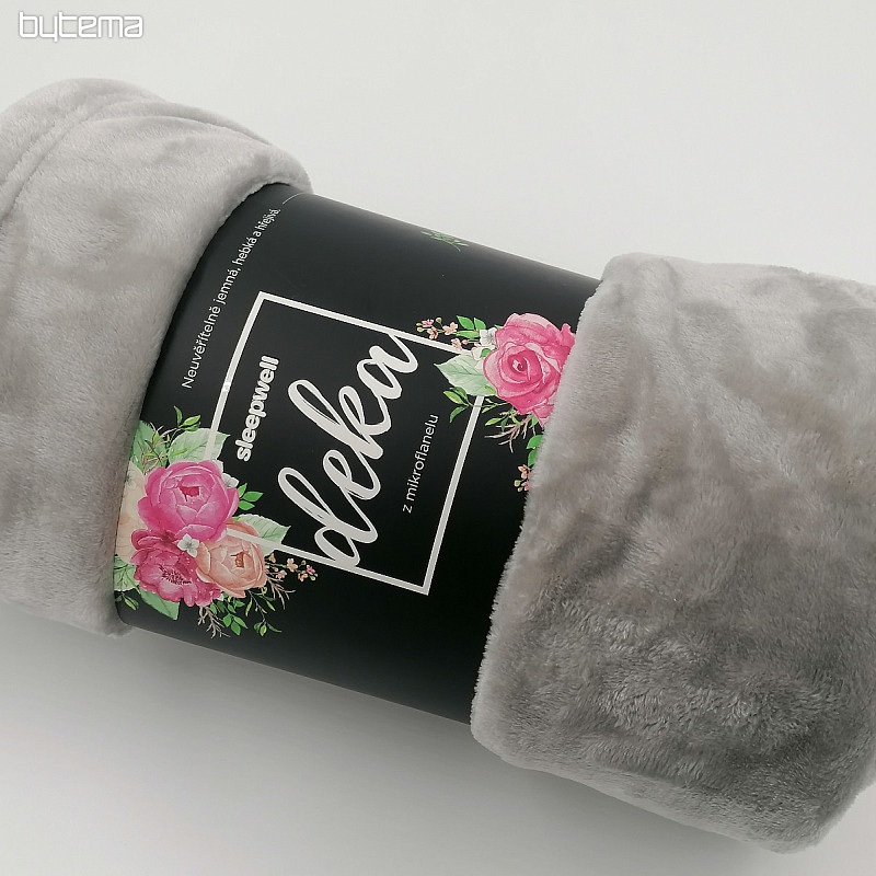 Couverture MICROFLANELLE GRIS CLAIR