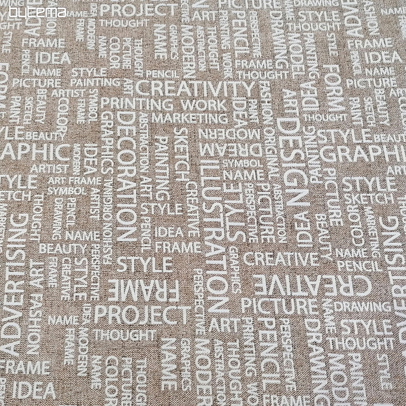 Tissu décoratif ART LETRAS