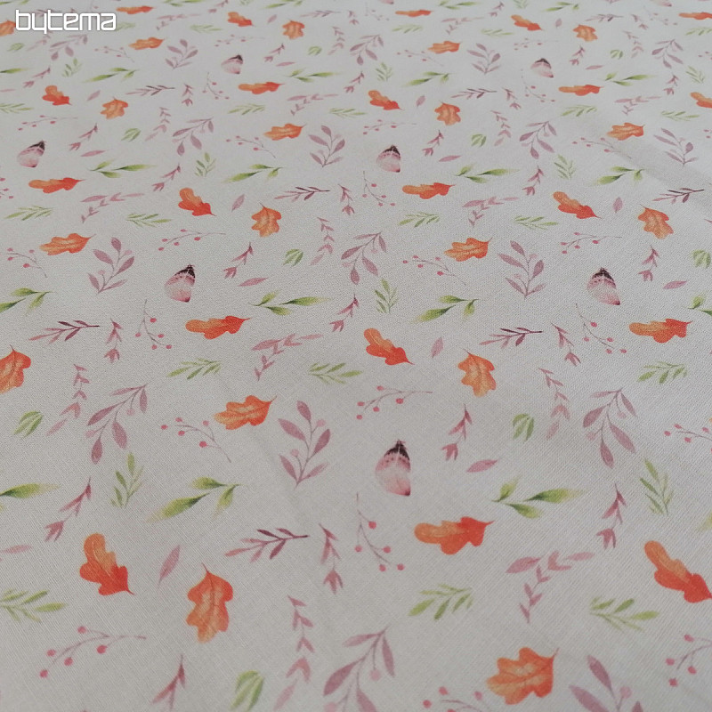 Tissu coton FEUILLES