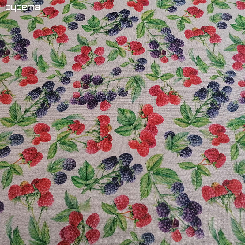 Tissu déco Framboises et mûres