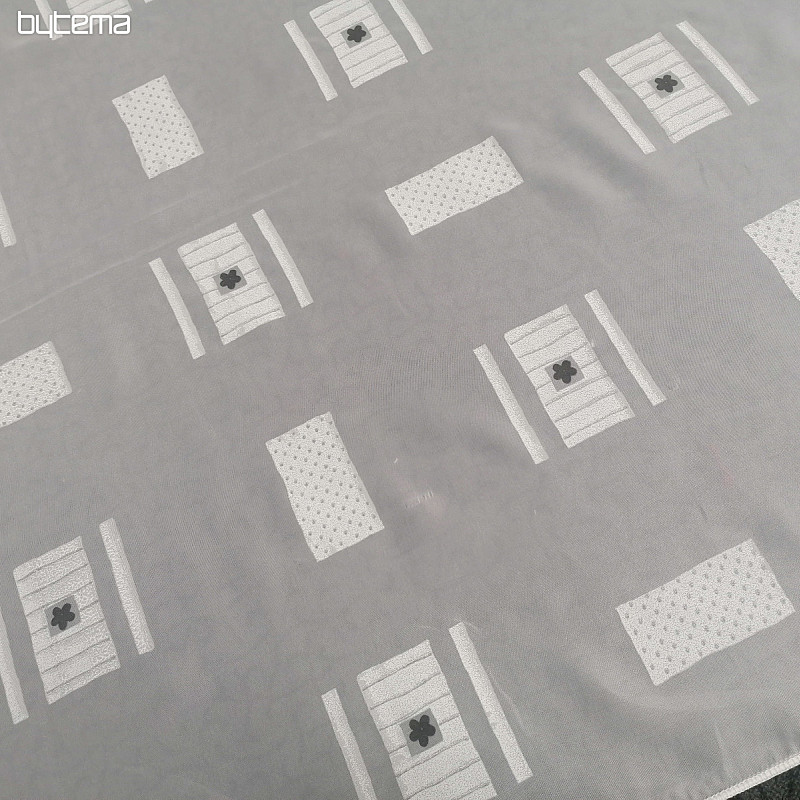 Rideau voilage cube beige-gris 180